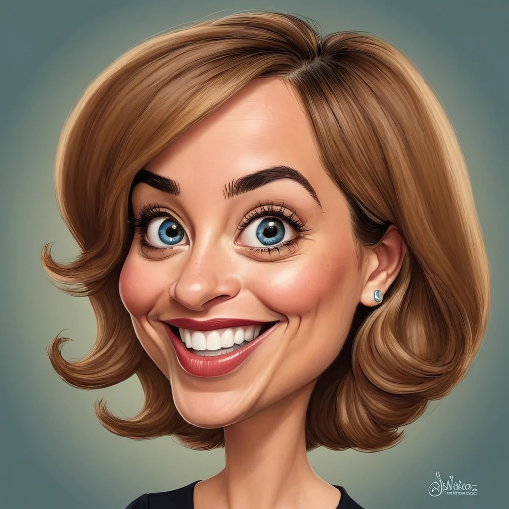 Funny caricature of Alexa Woods