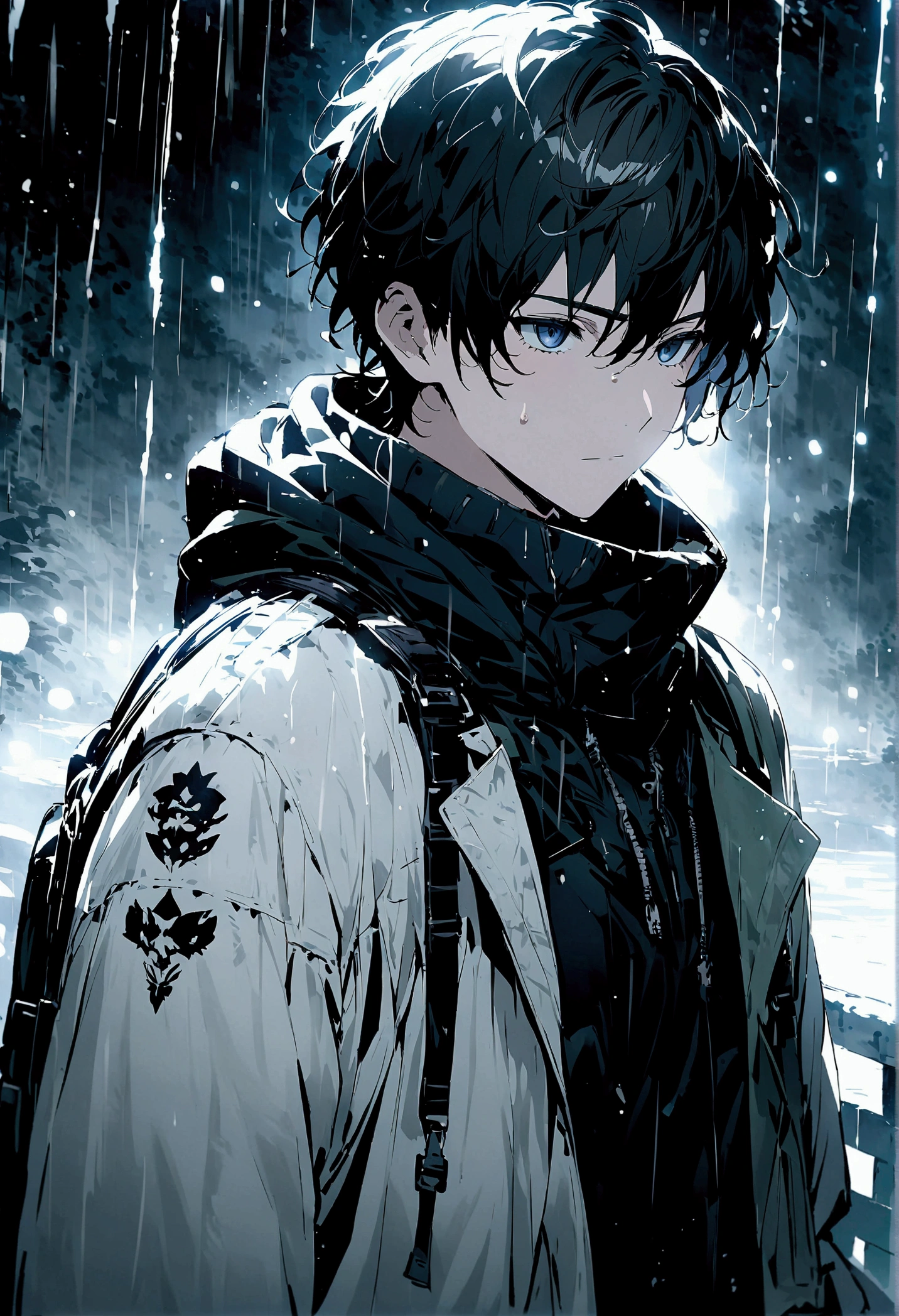 Anime boy in green jacket and camouflage pants, anime Full body illustration, wearing uniform, Full body illustration, One character&#39;s whole body, Male Anime Style, Full body portrait, uniform, Single character, Full body portrait, Anime-style characters, character Full body portrait, Male Anime Characters, Soldier uniform, Clear costume design, Young Anime Guy