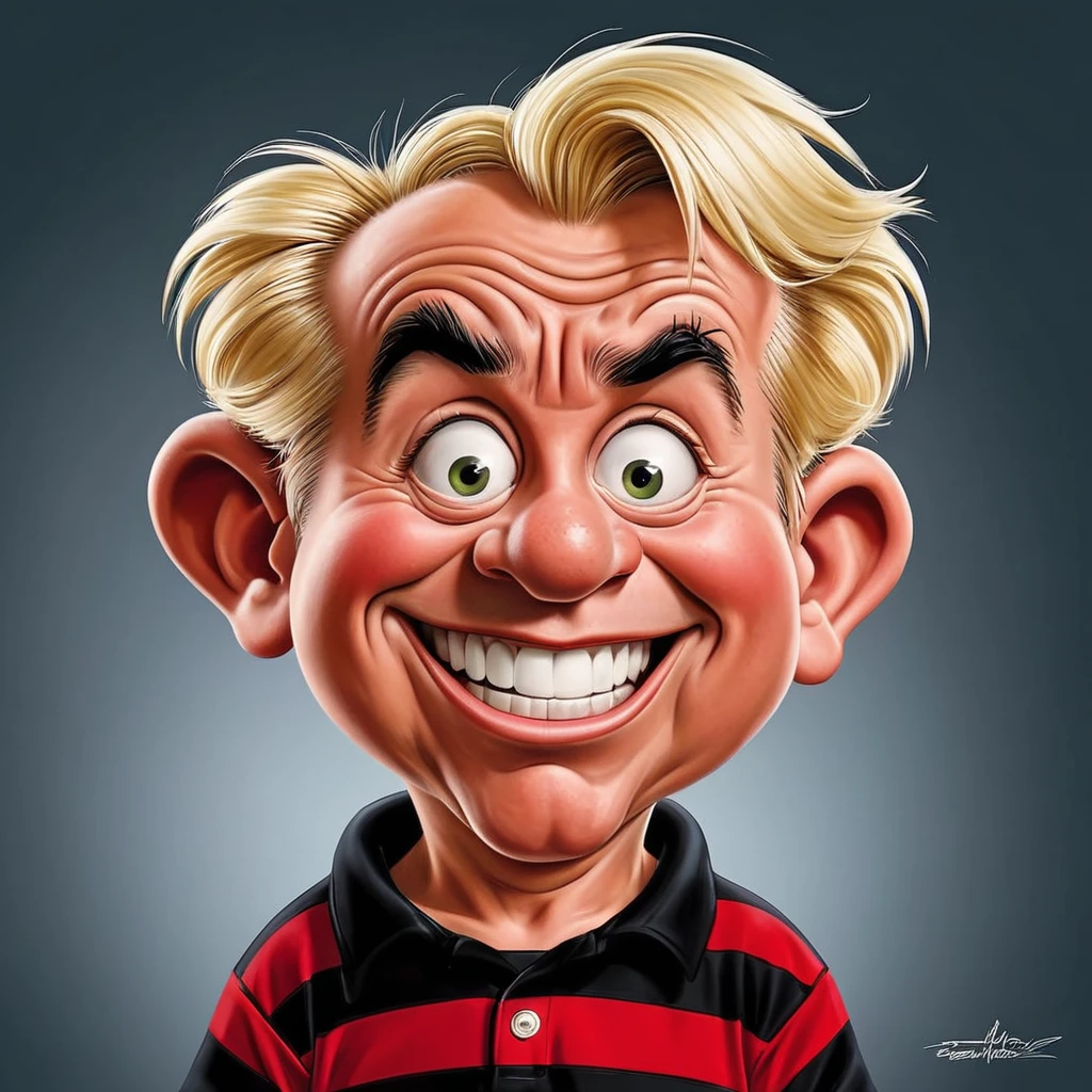 Funny caricature of Dennis the Menace