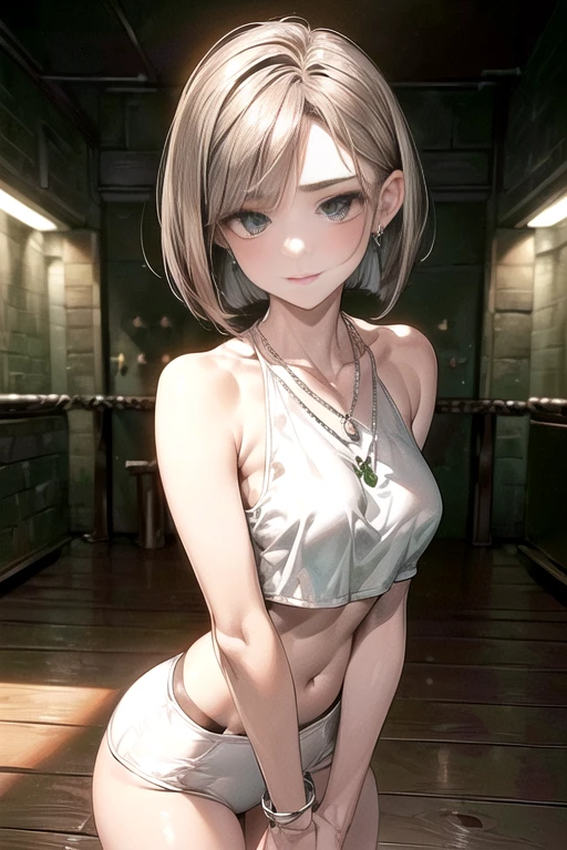 (random porn pose),(Highest image quality,(8k),ultra-realistic,best quality, high quality, high definition, high quality texture,
(Perfect Hands,Perfect Fingers,Perfect Limbs,Perfect Body,Correct Human Body,Perfect Image Realism,Perfect Anatomy), (Beautiful Elaborate Face,Beautiful Facial Line), (Left to Right Balance) Beautiful Eyes,
BREAK
((32 years old: 1.2,mature), bright smile,Friendly smile, fitness trainer, well-groomed eyebrows, ((Glossy smooth hair, light brown hair,Light brown short bob cut hairstyle: 1.5)), (Energetic, friendly, with a healthy dose of charm: 1.2),Big hips, big breasts, ((C-cup breasts )),
tight black sports leggings, green sports bras, (Silver chain necklace with small green charms, simple earrings, silver bracelet), dslr, daytime,Spacious gym,Background with depth,