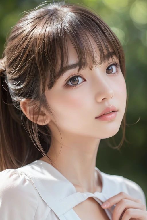 Highest quality, RAW Photos, Realistic, face, Incredibly beautiful girl, cute, length Hair,ponytail,Written boundary depth, High resolution, Super detailed, detailed, Very detaileded, extremely detaileded eye and face, Sharp pupils, Realistic students, Sharp focus, Cinema Lighting, Japanese, Short Woman, Physical build, Short arms, length, Narrow eyes, Fleeting atmosphere, Brown Bob Hair, ((thin lips)), masterpiece, Highest quality, Detailed skin, Detailed face, fine grain, 8k, Excellent anatomy, Upper body portrait,flat breasts, small breasts, small,( small bust: 1.2), small bust, (slim, small, flat, small), thin, Delicate and sexy collarbone, One Girl, (beautiful girl, Delicate girl:1.3),,transverse small breasts、front view,camera view,white sailor suit,panty
BREAK, Small Chest, Brown eyes, Parted bangs, Brown Hair, (Upper teeth, The best smile:0.2),
BREAK, (Eyes and face detail:1.0),
BREAK, (masterpiece, Highest quality, Super detailed, Detailed face, 8k)
