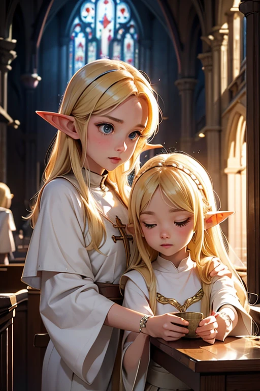 Blonde,Elf,holy water,Sisters