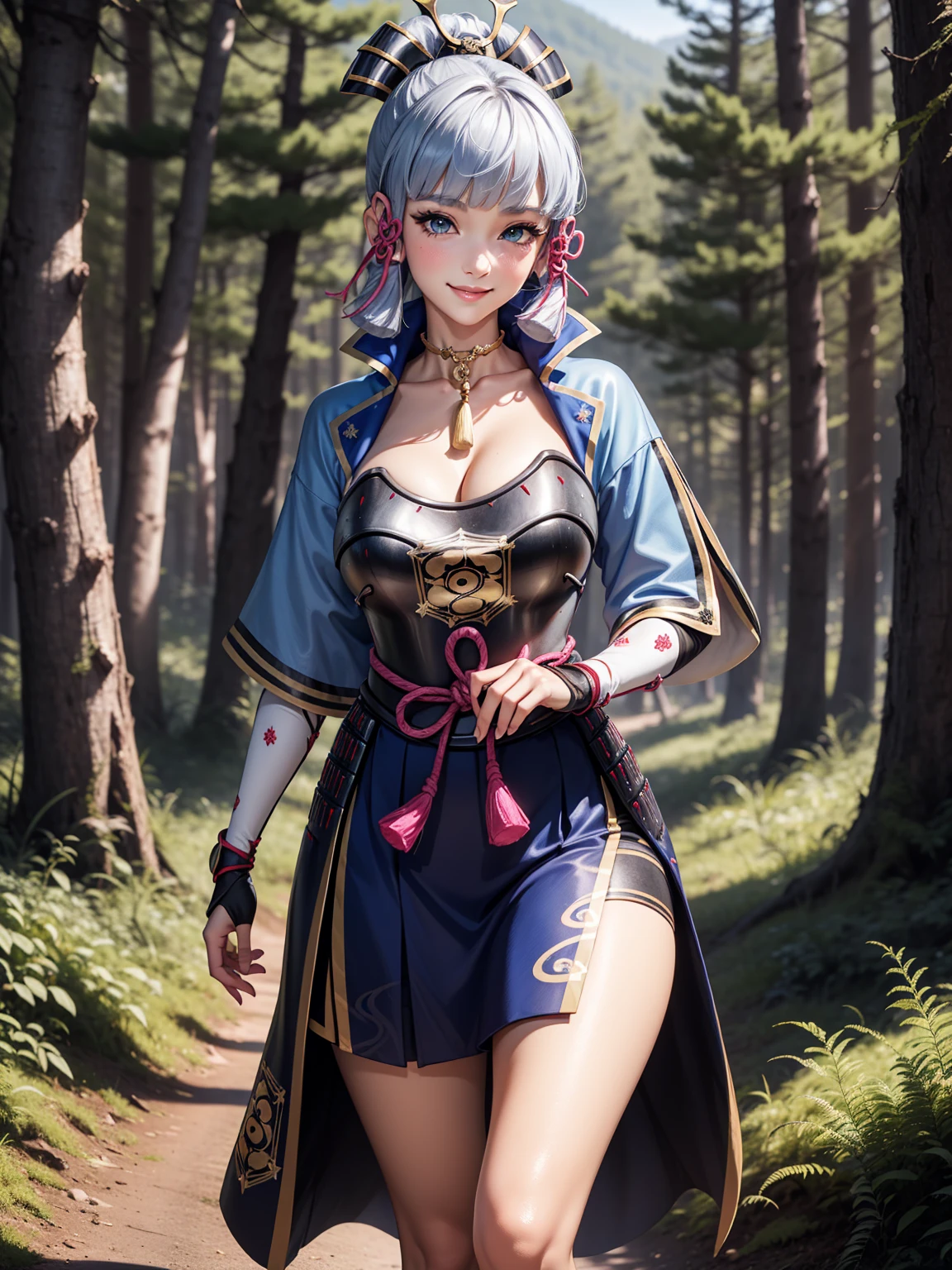 a young girl!, 1girl, light blue short ponytail hair, light blue hair!!, very small breasts!!!, blue eyes, she nude, penis instead of a pussy, full body, full body, ghost forest, incredibly sexy body, detailed face, beautiful detailed eyes, beautiful detailed lips, extremely detailed eyes and face, long eyelashes, intricate details, detailed clothing, intricate details,highly detailed, photo realistic, 8k, best quality, masterpiece, cinematic lighting, dramatic lighting, vibrant colors, fantasy, digital art, concept art