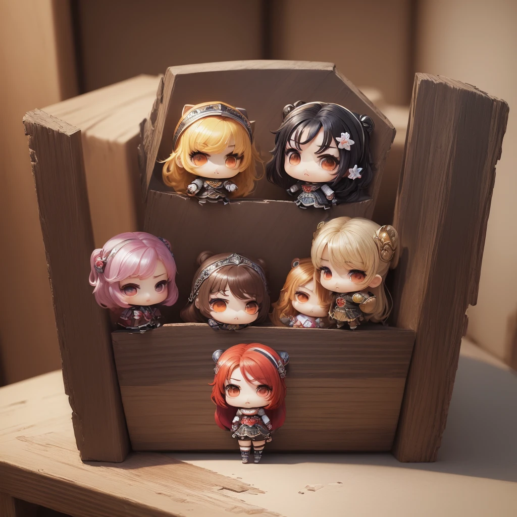 (((masterpiece､Highest quality､High resolution､Super detailed description､)))､(Chibi character&#39;s daughter:1.6)、3 heads､White Bob、Red Witch Hat、Red frilly luxury lingerie、Micro Mini Skirt､Red, transparent knee socks､Rose Charm、smile、Full body standing、Alone､Church altar､(((Chubby､Big Breasts､very lush udder､Big Ass､)))､Red High Heels､Cat ears headband､