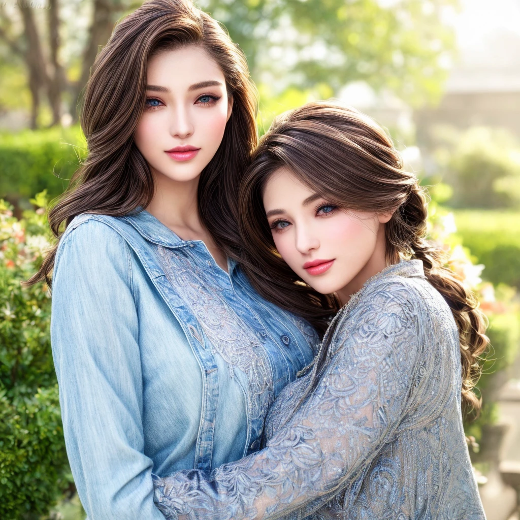 beautiful young woman in casual outfit, medium length ponytail hair, detailed face with alluring eyes and full lips, large bust, wearing t-shirt and denim jacket, outdoor date setting with soft lighting and warm colors, (best quality, 4k, 8k, highres, masterpiece:1.2), ultra-detailed, (realistic, photorealistic, photo-realistic:1.37), cinematic, beautiful detailed eyes, beautiful detailed lips, extremely detailed face and eyes, long eyelashes, intricate clothing textures, elegant posing, warm smile, romantic atmosphere