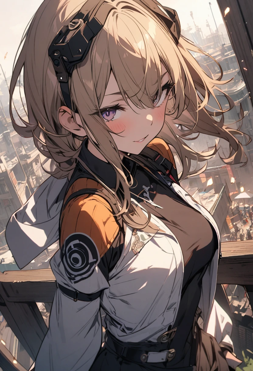 1girl,,two_side_up,solo,large_breasts,highres,nicole_demara,1girl,hair_ribbon,crop_top,looking_at_viewer,portrait,looking at viewer,,masterpiece,best quality,absurdres,newest,higher