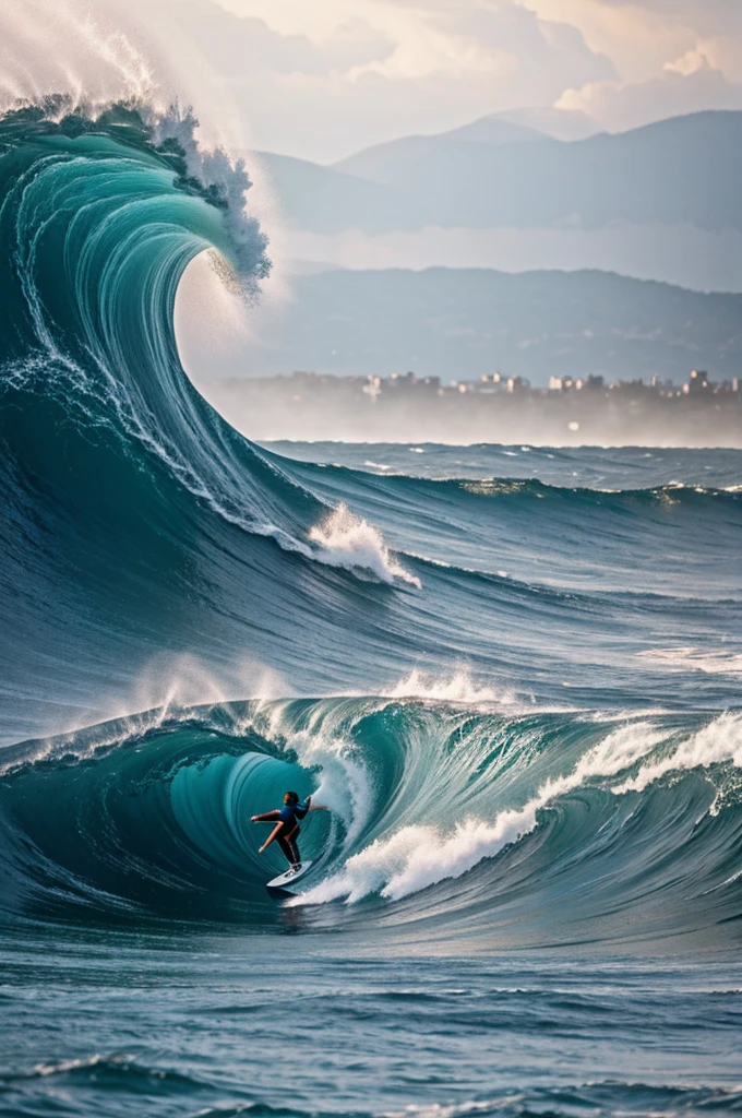 A raging sea