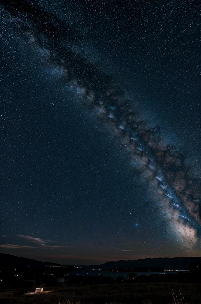 Night sky with stars and planets