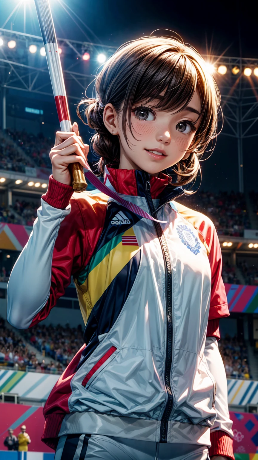 The moment of receiving the award、Olympic、gold medal、Podium
