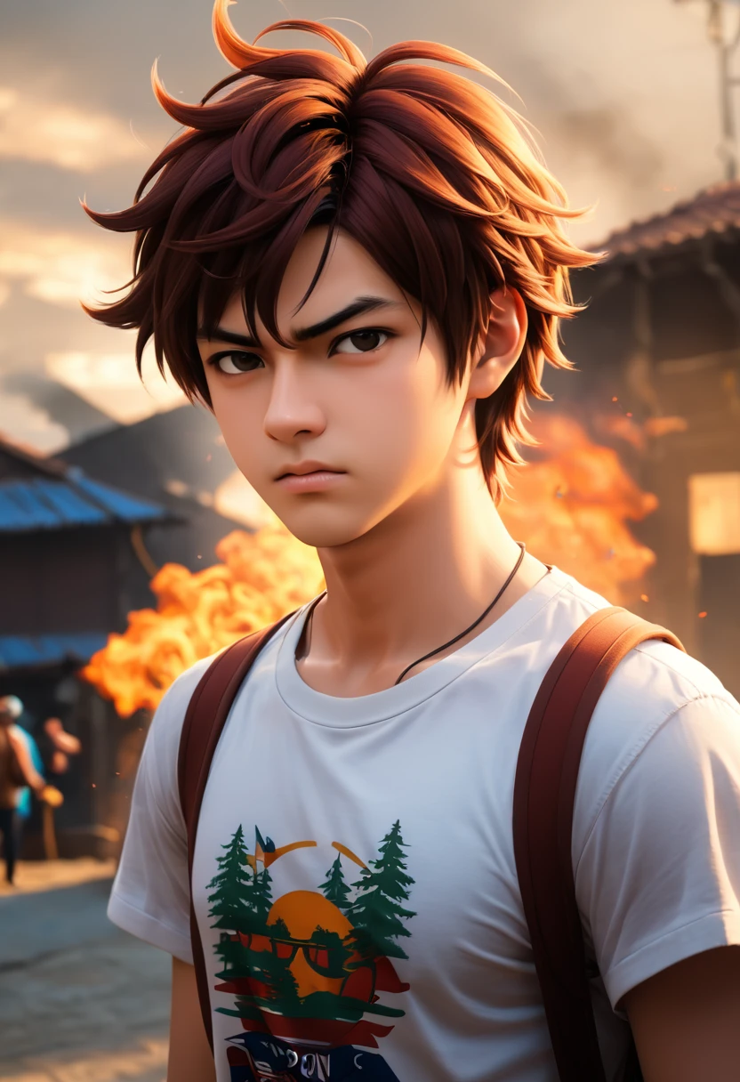 a man, 18 years old, angry