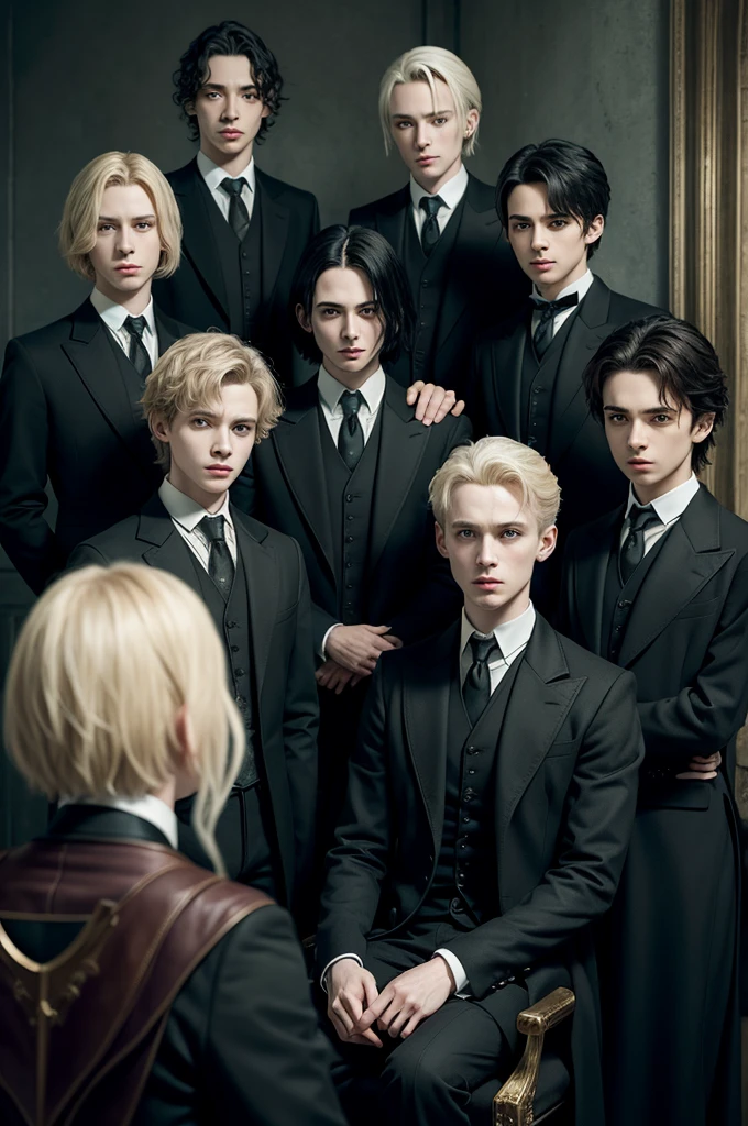 Regulus Black, Tom Riddle, Draco Malfoy, Theodore Nott, Mattheo Riddle, Lorenzo berkshire e Cris Fioresi