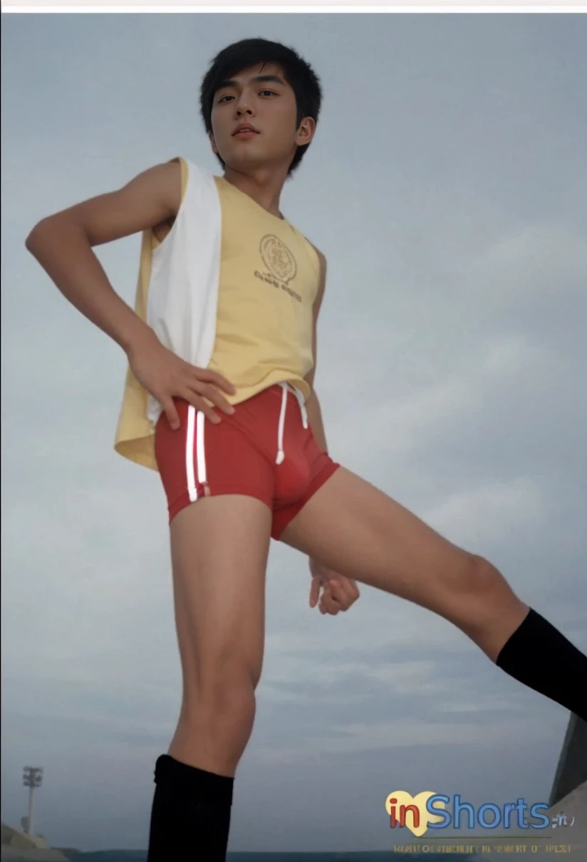 teenagers , young , light-skin , wearing an dark red sexy underwear, tmasterpiece,k hd,the feet,Transparent sports vest,semi transparent,black long socks,The barefoot , red colour , handsome and cute , extreme cute boy , white skin , dark red underwear boxers shorts , extremely tall and cute boy ,oppa model , handsome model , full body , dark red boxers underwears short shorts , black socks , white light-skin , Chinese model , young boy , white skin , handsome and extremely cute , red boxers underwear shorts , long black socks , handsome model , at the park , jogging , model oppa , long legs , jogging , running , high knee black socks ,black long socks , stand up , extremely tall , extremely high , red underwears , red sports underwear , long black socks , clean and white legs , Chinese model , extremely long legs , looking at the camera , clean and white thigh , heavy bulge , kid face , baby face , wearing jacket , red underwears boxers , light and white skin , Chinese model , strike a pose , sexy pose , flexing pose , show off his handsome pose , size different , height different , tallest boy in the world , height comparison with other boy , chinese handsome model , korean handsome boy , handsome cute face , red boxers shorts , very huge bulge