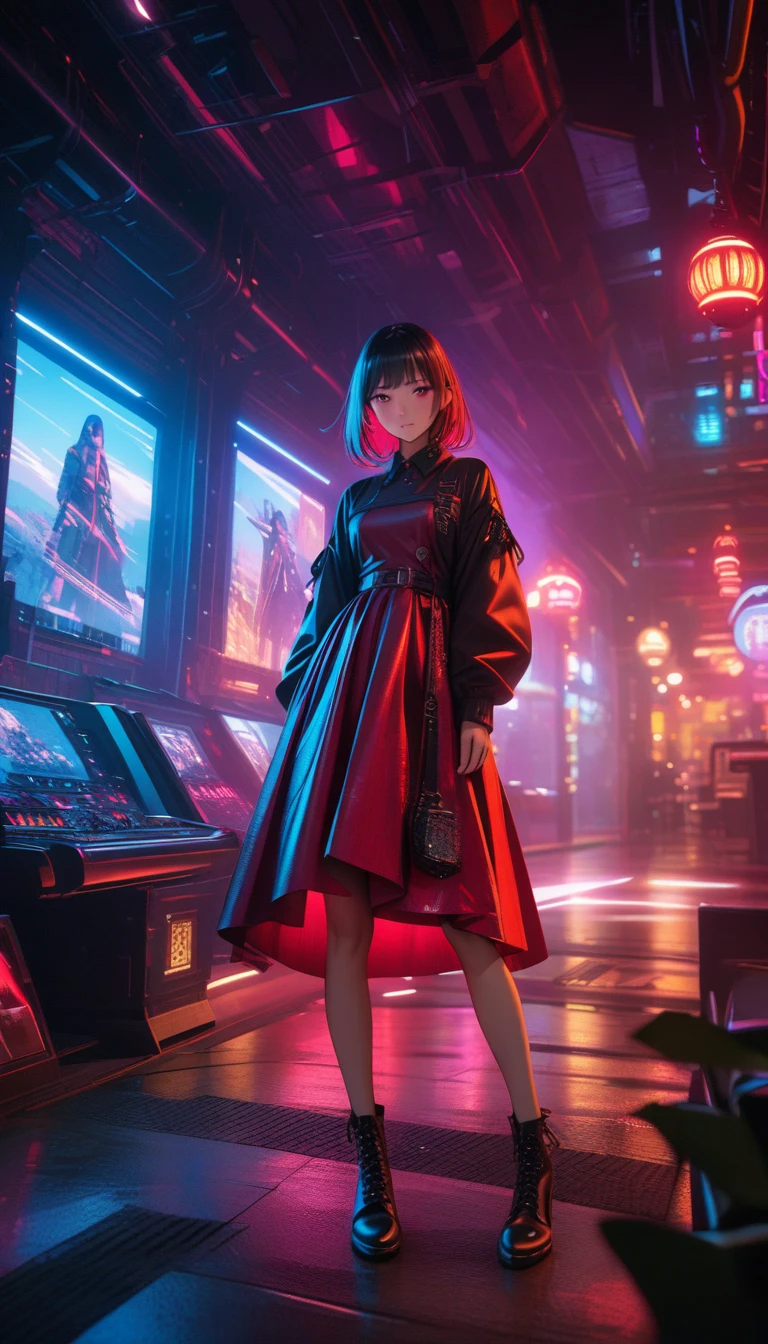 ((best quality)) , ((masterpiece)) , (detailed),Color splash, Ghostly Astronaut (Li Gong:1.3) , wearing Shabby Chic Wrap dress, has metallic plating, Colored hair, Fossil fuel power station in background, 3d illusion, architectural photography, Pre-Raphaelite Brotherhood, jungle scenes, animal painting, fantastical elements, Constructivism, RAW photo, sublime, extremely stylish, very coherent, gorgeous, dynamic dramatic atmosphere