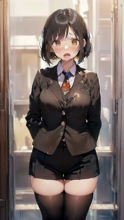 (must be follow these prompts:2.2),masterpiece,best quality,extremely detailed,(in her clothing:3.0),(in her formal styled business suit clothing:2.6),(adorable expression:2.5),(usual face:2.2),(displayed one girl on single picture:2.4),(black hair:2.1),(A short, slightly plump new employee in a business suit working in modern Tokyo:2.2),(The new employee is short and wears a business suit that looks ready to burst.:2.1),(A cute moan like a young girl:2.1),(The new employee was covered in very pale amber-colored semen that had soaked into his clothes.:1.5),(The new employee is wearing a business suit that has been stained with a slightly brownish-yellowish stain from a previous .:1.8),(The new employee&#39;s breasts, covered by her business suit, are bulging out due to her strong sexual desire.:1.9),(Lewd love juices dripping down the inner thighs of his dark grey trousers:2.1),(in her clothing massively ejaculated:2.6),(in her clothing over and over again ejaculated:2.4),(seminal frousy girl:1.9),(in her clothing unbelievably ejaculated:2.4),(men's elected twangers were inserted her:2.3),(in her clothing massively ejaculated:2.2),(A new employee with a plump, round body:2.3),(she was already stroked up to the depth intervaginal sensual spot:1.7),(notably buldged up her inner labia majora:2.6),(A young, shy moan:1.5),(having big breasts in her clothing:2.5),(A new employee with a very innocent look while working in the office:2.3),(The new employee is short but has a slightly plump body.:2.1),(The crotch of his dark grey trousers is heavily discolored with love juice stains.:2.5),(The new employee is convulsing and dripping love juice from her pussy, which is hidden under her pants.:1.8),(The new employee&#39;s dark grey trousers, tightly encircling her plump thighs, are damp with lascivious secretions.:1.9),(The new employee endures the slush between his legs by keeping his dark grey trousers on tight.:2.5),(The corner of a young girl&#39;s body々A new employee whose entire body was toyed with by the lewd urges that wriggled wetly.:1.7),(A new employee who is always holding his crotch over his dark grey trousers:1.7),(A moan filled with childish embarrassment:1.5),(The new employee&#39;s suit-covered breasts and nipples are bulging with lust.:1.8),(The new employee&#39;s lewd body beneath her clothes is swelling slightly with her lascivious reaction.:1.6),(The new employee works very diligently.:2.5),(The new employee has short, thick legs.:2.2),(first time々New Employees:2.2),(she looks like japanese idol:2.3),(The dark grey trousers are made of a durable fabric that will never tear.:4.3),(Her bursting breasts are completely hidden under a dark grey office suit:2.4),(she looks like a lolita:2.0),(All of this happened to the new employee himself, not anyone else.:2.1),(Slimy semen was leaking from the crotch area of his dark grey trousers.:1.6),(tough business suit:2.2),(Make sure to depict the face:5.3),(Calm expression:4.3),(Innocent face:3),(The story focuses on just that one new employee.:3.3),(The only characters that appear are the new recruits.:4.2),(Portrait Style:5)