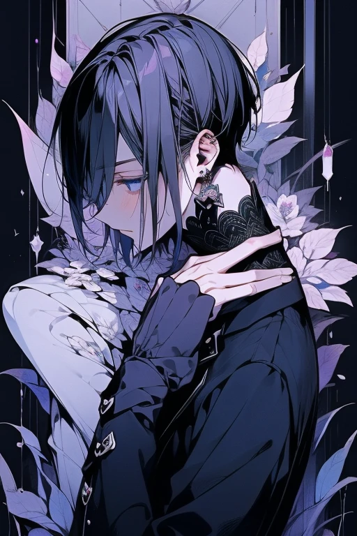 male、male性、二人のmale、beautiful、perfection、delicate、大柄のmale、Slender、stylish、Clumsy Hands、grace、suit、Delicate pattern、upscale、Stand facing each other、Turn your face、Sidelong glance、Sharp Eye、mysterious eyes