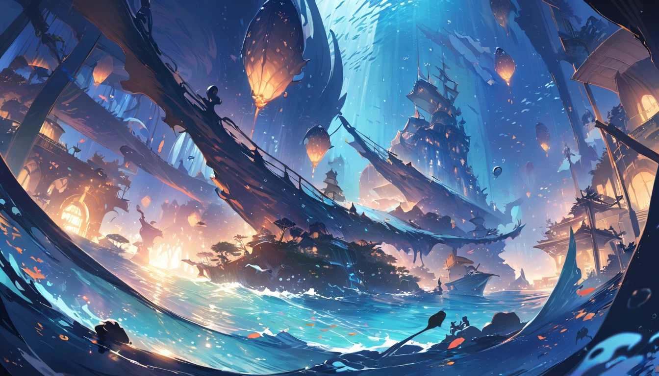 under the sea, น้ำ ocean. ocean.Concept art wallpaper 4k,Concept art wallpaper 4k,beautiful light