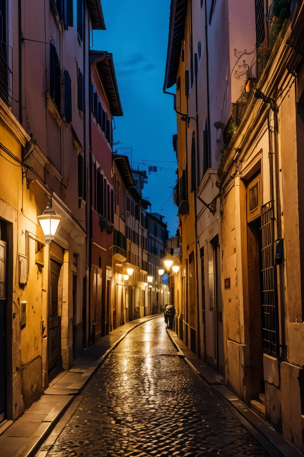 Streets of Italy Rome at night