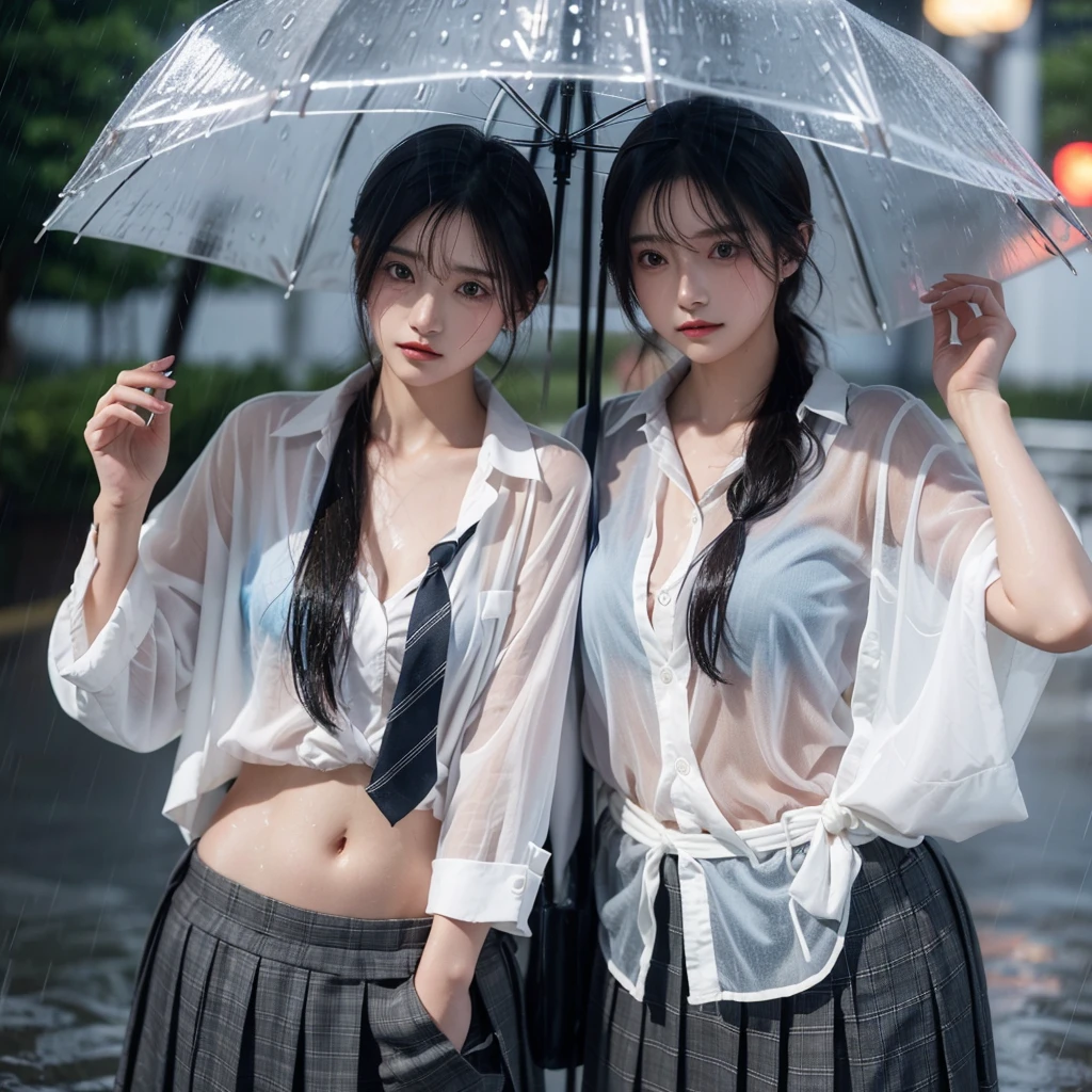 Hair getting wet in the rain、Transparent shirt、Beautiful woman getting wet in the rain、typhoon、Get wet without an umbrella、Beautiful woman in the rain、雨で濡れたBeautyOL、Detailed face、Realistic、beautiful girl、Beauty、Office Lady Uniform、beauty、Beautiful woman、Narrow waist、Handsome woman、suit、Sexy pose、Tight skirt、雨で濡れたsuit、Wet shirt、See-through shirt、Shot in heavy rain、See-through underwear
