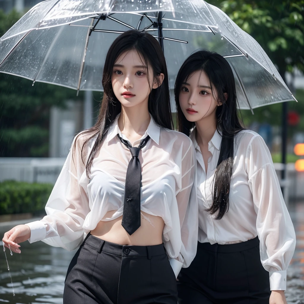 mini skirt、Hair getting wet in the rain、Mr.々Hair style、Transparent shirt、Beautiful woman getting wet in the rain、typhoon、Get wet without an umbrella、Beautiful woman in the rain、雨で濡れたBeautyOL、Detailed face、Realistic、beautiful girl、Beauty、Office Lady Uniform、beauty、Beautiful woman、Narrow waist、Handsome woman、Tight pants look、suit、Sexy pose、タイトなsuitパンツ、雨で濡れたsuit、Wet naked shirt、See-through shirt、Shot in heavy rain、Naked shirt