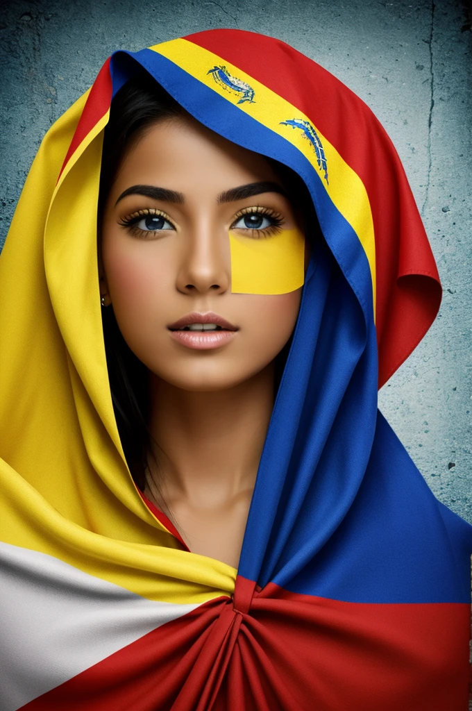 I have Faith written with the colors of the Venezuelan flag