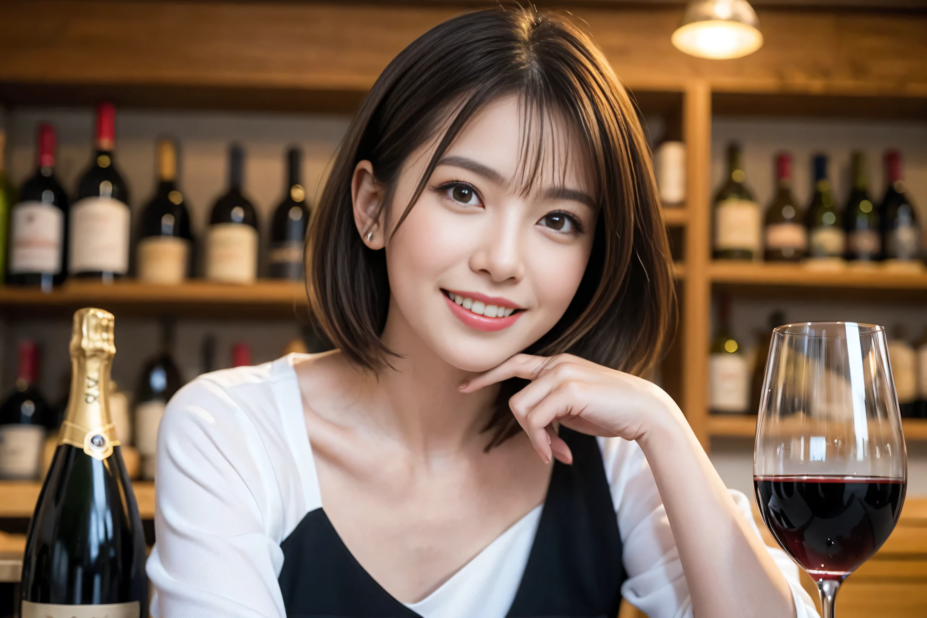 (Realistic:1.1),(masterpiece,Highest quality),8k,(49 years old), 47 years old, slimカップル、Model Couple、actress/actor、Tight waist,Upper Body,full-course dinner、wine 、Amazing view of the sunset sky and clouds、Perfect Anatomy, Brown Hair, short hair,Random Hairstyles,((Highly detailed face and eyes:1.2))(cute顔:1.4),美しいactressの顔,Perfect golden ratio face,Long sleeve shirt、dress,(smile:1.2)、Shortcuts、cute、(Realistic, Intricate details:1.2), A bright smile、short hair,Bright Face、赤wine 、Appetizers、Italian food、wine bottle、Champagne、スパークリングwine、(slimな顔), (The body is slim), (Brown Hair), (Shortcuts), Upper Body, 白wine, slim, wineグラス,