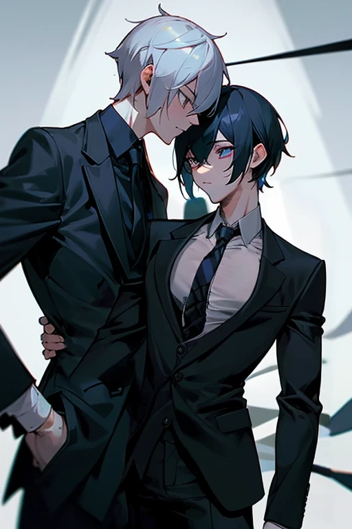 Arm erasure、Physique of a man、suit、shirt、tie