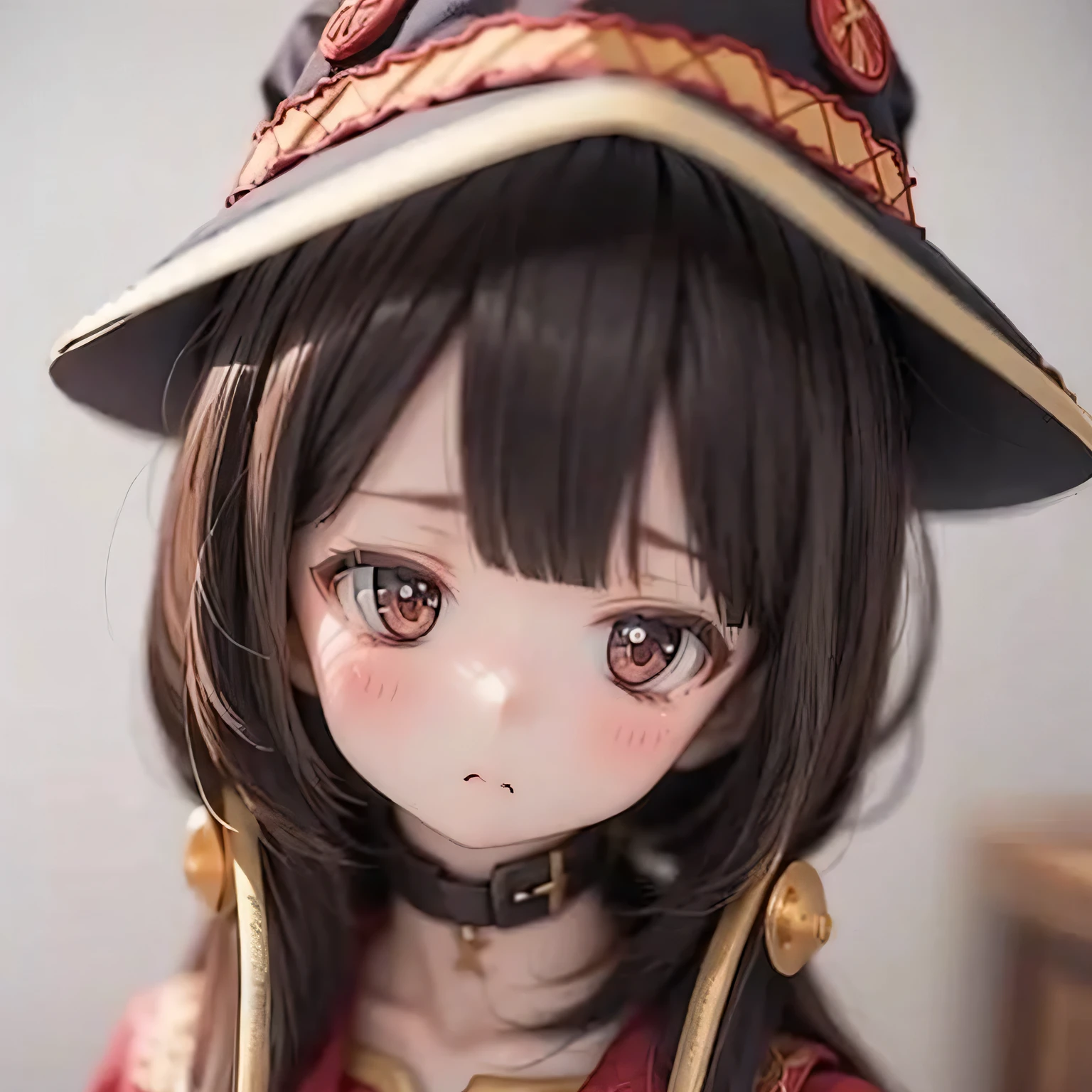 ちび Contrapposto Big Hat Flat Chest Megumin Girl Photorealistic、ちび、ミニ