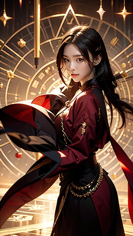 Japanese style beauty、Black Hair、Fighting Woman