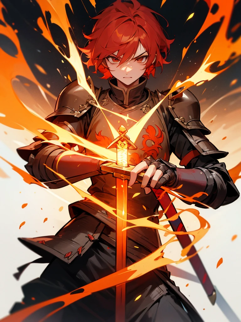 Rakshasa, Redhead, Black Armor,, Sword, Two-Way、Burning Flames