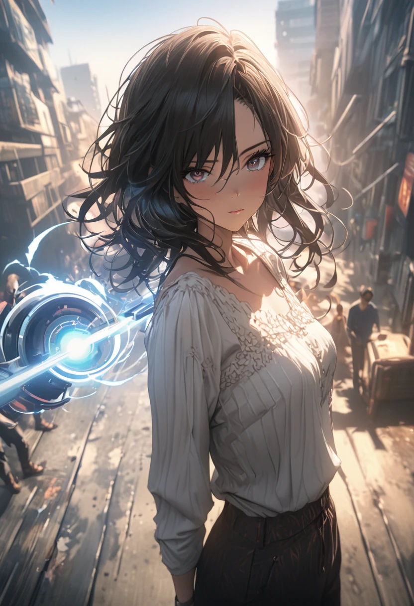 Beautiful Commoners、Perfect Face、Loose depiction、Eyes are a hollow focus、rough、casual、Beautiful natural scenery from every angle、360 degree rotation、Panorama、Power Charge、Rimlight transparent special effect、Full body portrait、OC Renderer、Octane Renderer、Pure white background、Attention to detail、4K、masterpiece.