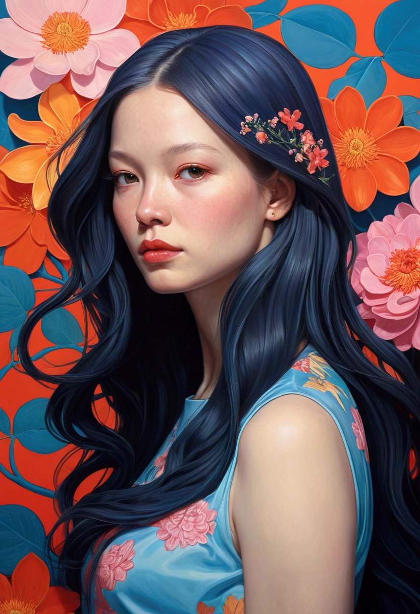 Official Art, unity 8k wallpaper, Super detailed, beautifully、aesthetic, masterpiece, Highest quality, Chinese style, (zenTangle, Mandala, Tangle, enTangle), Flower Ecstasy, One girl, Very detailed, Dynamic Angle, Cowboy Shot, The most beautiful form of chaos, elegant, Brutalist design, Vibrant colors, Romanticism, James Jean, Robbie Dowie Anton, Ross Tran, Francis Bacon, It was freezing cold, Adrian&#39;s genius, Petra Cortright, Gerhard Richter, takato yamamoto, Ashley Wood, Atmospheric
