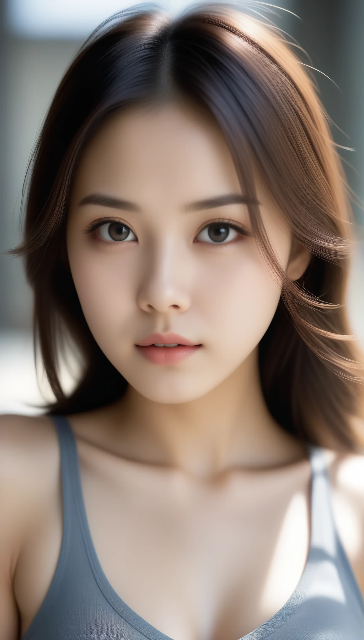 8k, Ultra-high resolution, Highest quality, masterpiece, 三分割法によるphotograph,Surreal, photograph, 1 Girl, (:1.3), pretty girl, Cute Face, Beautiful eyes in every detail, 細かくdetailedに,masterpiece,One Girl:1.2,Japan Female Teachers,extream close up,glaring,Black short hair,Messy bun hair,(印象派の美しい少女のPortraiture),(Impressionist light and colour), (Avant-garde attire:1.3),(Fairy,Shiny Hair, Beautiful dark eyes, So cute and beautiful,16 years old0.8),Sharp contours,Looking down, (A future never imagined), ((Abstract background)), Light from above, Low contrast, (Side view),, Perfect and beautiful face ,完璧でCute Face, Skin with attention to detail, Perfect limbs、Narrow waist,Looking at the audience,(((Ideal body type))),A cup small breasts :2,Portraiture:2,Perfect Anatomy,鮮明なdetailed,detailed,Surreal,Light and shadow,stage lights