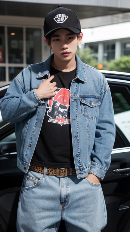 solo , 1man , thai man , hiphop  jacket , hiphop shirt , hiphop jeans pants , happy