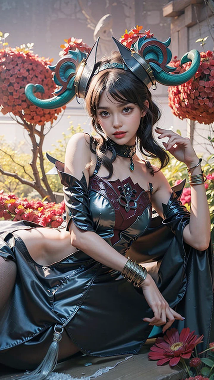 Masterpiece, best quality, 1 girl, with long, flowing, sparkling purple hair, light blue, And green, wearing a chic, dark red corset with a thong revealing the lower abdomen, standing in a striking pose with one hand on her hip, and the other holding a glowing light., magical crystal ball. in the background, swirling currents of light and energy enhance the mysterious and captivating atmosphere of the scene. I glow, colorful hair