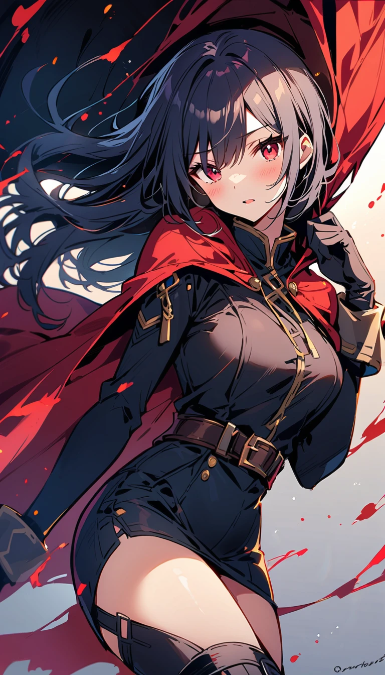 Beautiful Assassin、 1 girl、When you&#39;About to kill your target.、Keep your eyes open、Glowing claws、Red glowing eyes、There are nymphomaniacs everywhere、On dark blue gradient background、Grinning expression、Best Artistic Work、Ultra HD、