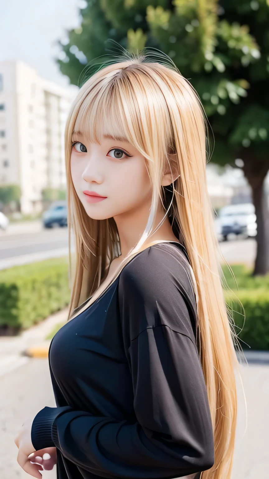 y big 、Sexute looks and cute 15 yeaiful girl, Beautiful and sexy face、A stronind blows my hair in front of my face、Beautiful blonde with long straight hair hiding her cute and sexy eyes behind lonangs