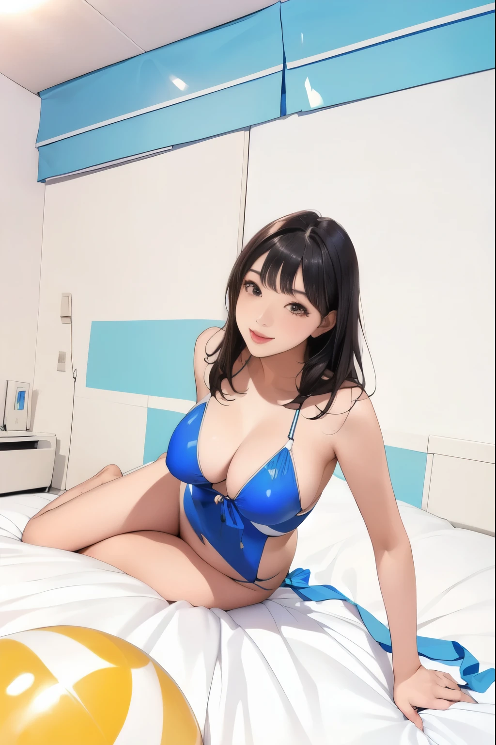 Woman in blue bikini sitting on bed, Sexy girl, Inflatable, Beautiful young Korean woman, Sexy :8, Wear a two-piece swimsuit, Beautiful young Korean woman, Korean Girl, beautiful Sexy woman photo, A lovely young woman, Photos of slim girl models, Young beautiful gravure idol, jinyiwei, Young gravure idol