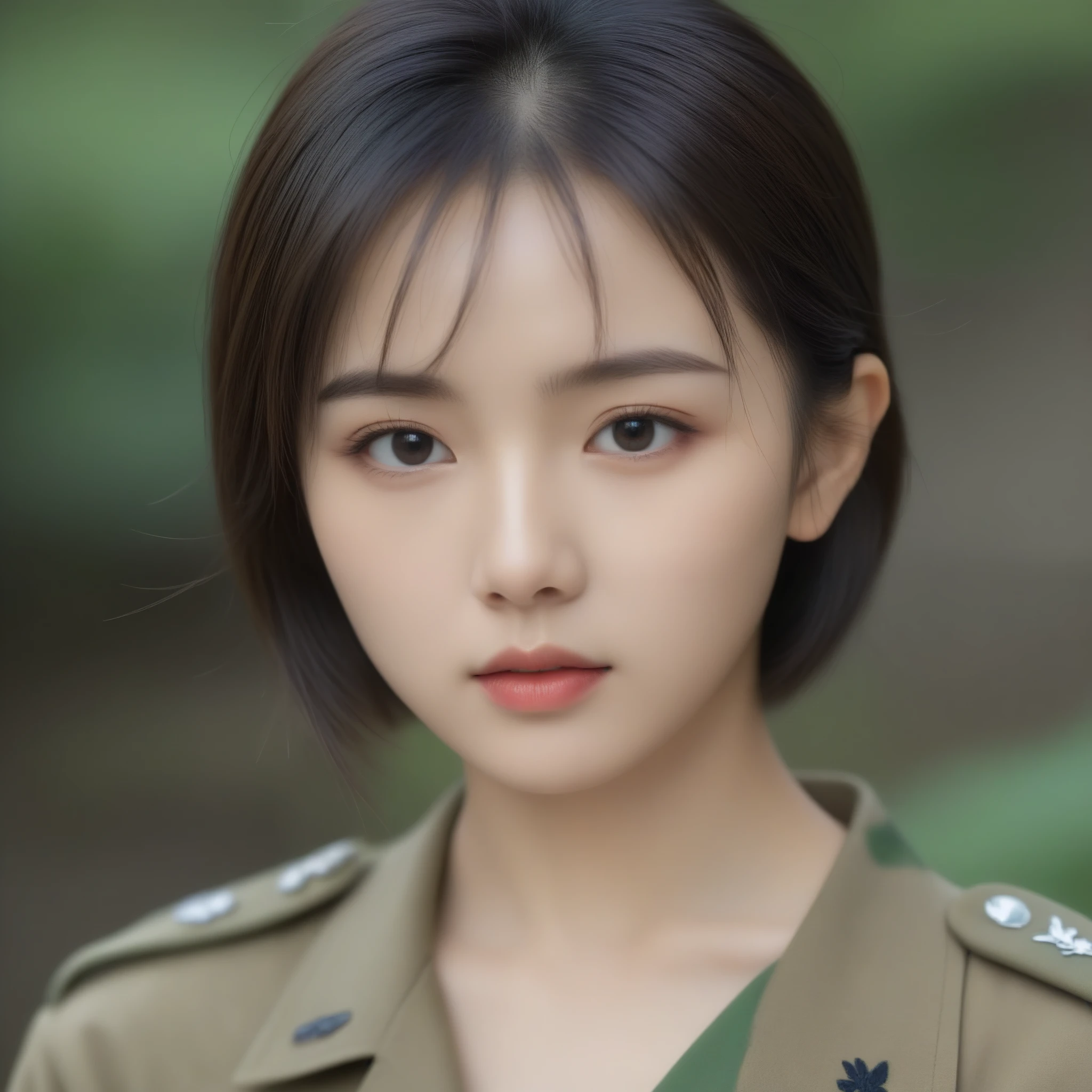 8k, Ultra-high resolution, Highest quality, masterpiece, 三分割法によるphotograph,Surreal, photograph, 1 Girl, (16 years old:1.3), pretty girl, Cute Face, Beautiful eyes in every detail, 細かくdetailedに,masterpiece,One Girl:1.2,Japanese female soldier,extream close up,furious,Black short hair,Bob with bangs, (combat uniform:1.3),Muddy Face,Sharp contours,Looking down, (Dirty Face:1.3),battlefield, Light from above, Low contrast, (Side view),, Perfect and beautiful face ,完璧でCute Face, Skin with attention to detail, Perfect limbs、Narrow waist,Looking at the audience,(((Ideal body type))),A cup small breasts :2,Portraiture:2,Perfect Anatomy,鮮明なdetailed,detailed,Surreal,Light and shadow,darkness