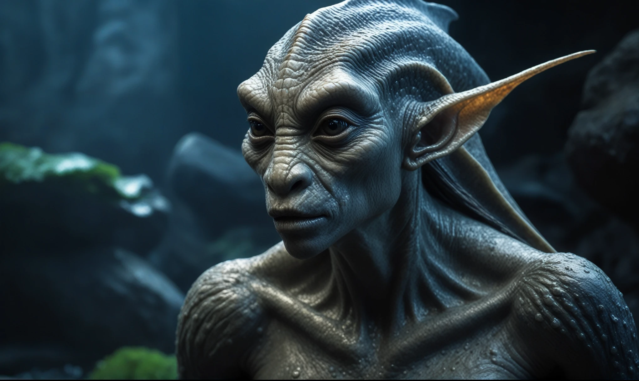 full body shot,beggar deep niobium paladium The Alien Entity,native italian babychild, wants eat,survival in criminal city of future, Technicolor,natural skin textures, hyper realism, hyper detailed,Extremely detailed,High contrast,Masterpiece,Realistic,Ultra Detailed, intricate details,realistic humid leather,extremly intricate,Epic Realistic, cinematic style,irina yermolova,high contrast,hdr,extremely detailed, deep night landscape,masterpiece,intricate details,faded,eyes extremely detailed, high detailed eyes,8k resolution,RAW,retina, Nikon Z9,China,orc,Li River ,Guangxi Zhuang of China,tkt style, pointed ears perfect, Elf,transition between two art styles, Ink painting to photorealism, Double contact, X-ray, Creative, vivid light, masterpiece, fantasy, Abstract, Surrealism, super detailed, high resolution, stop:35;(((creature with a spectral and ghostly appearance)). Her skin is pale, almost translucent,ancient rock paintings of the first people,sharkfish's leather