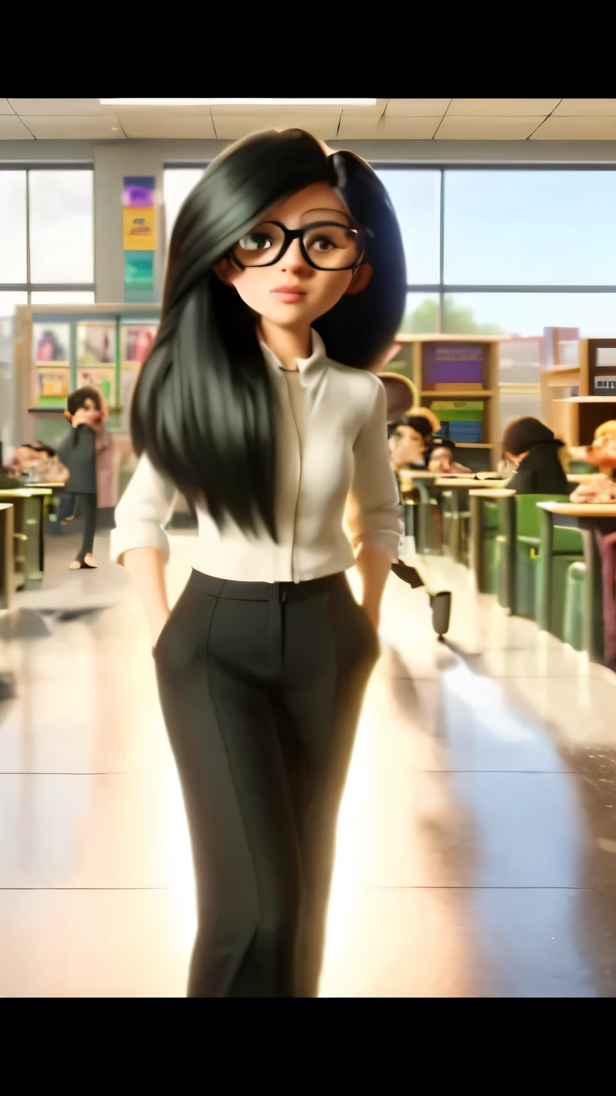 Put a black coat and make her beautiful