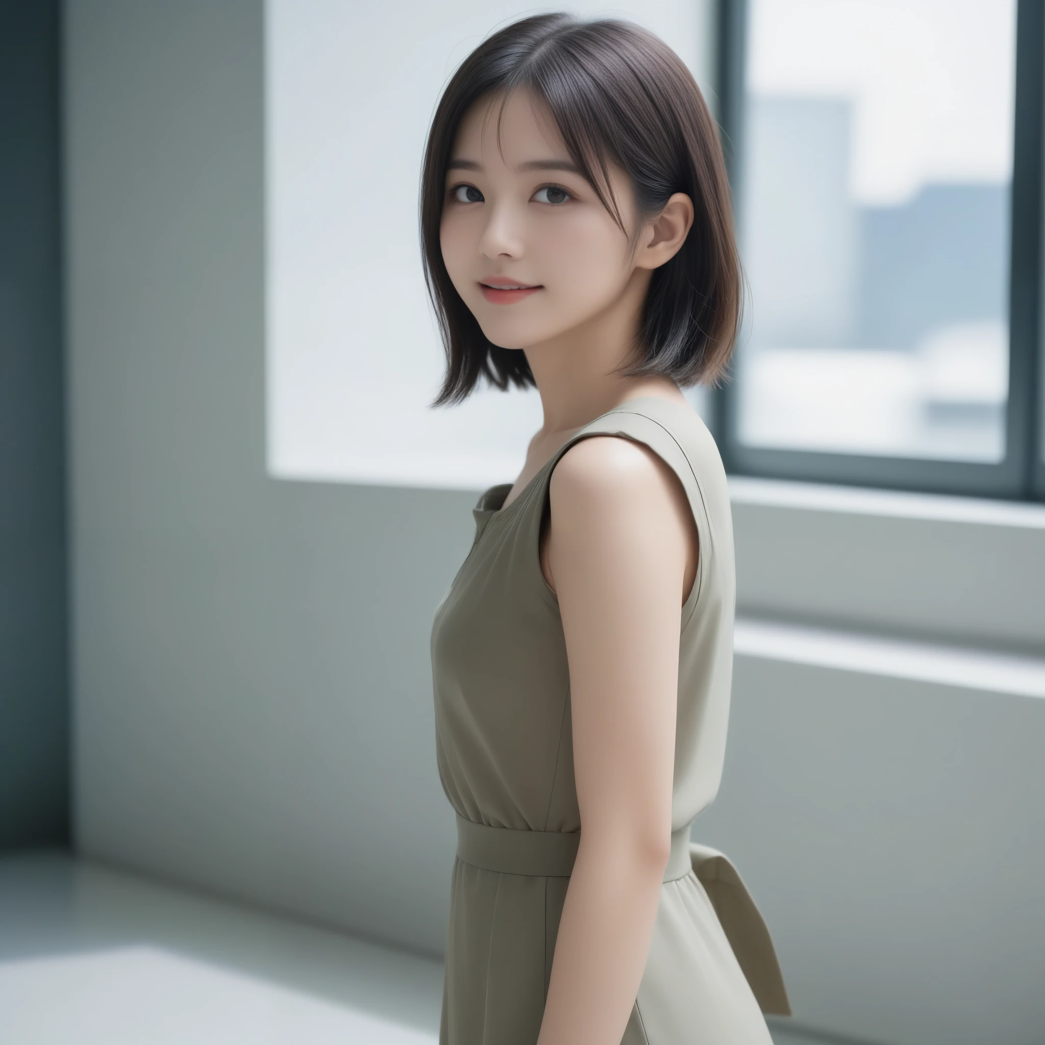 8k, Ultra-high resolution, Highest quality, masterpiece, 三分割法によるphotograph,Surreal, photograph, 1 Girl, (16 years old:1.3), pretty girl, Cute Face, Beautiful eyes in every detail, 細かくdetailedに,masterpiece,One Girl:1.2,Japan Female Teachers,full body,light smile,Long black hair,Straight long hair,The World of Metal Gear Solid,(印象派の美しい少女のPortraiture),(Impressionist light and colour), (next generation special forces:1.3),(Warrior,Camouflage,Beautiful dark eyes, So cute and beautiful,16 years old, ), (smile:0.8),Sharp contours,Looking down, (High-tech special forces), ((Nuclear aircraft carrier)),indoor, Light from above, Low contrast, (Side view),, Perfect and beautiful face ,完璧でCute Face, Skin with attention to detail, Perfect limbs、Narrow waist,Looking at the audience,(((Ideal body type))),A cup small breasts :2,Portraiture:2,Perfect Anatomy,鮮明なdetailed,detailed,Surreal,Light and shadow,glowing