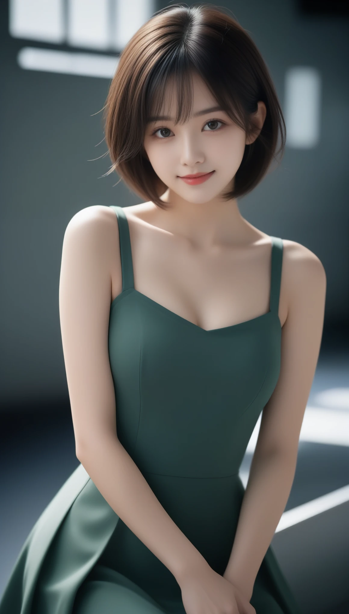 8k, Ultra-high resolution, Highest quality, masterpiece, 三分割法によるphotograph,Surreal, photograph, 1 Girl, (:1.3), pretty girl, Cute Face, Beautiful eyes in every detail, 細かくdetailedに,masterpiece,One Girl:1.2,Japan Female Teachers,ull body,light smile,Black short hair,Bob with bangs,The World of Metal Gear Solid,(印象派の美しい少女のPortraiture),(Impressionist light and colour), (next generation special forces:1.3),(Warrior,Camouflage,Beautiful dark eyes, So cute and beautiful,16 years old0.8),Sharp contours,Looking down, (High-tech special forces), ((Nuclear aircraft carrier)),indoor, Light from above, Low contrast, (Side view),, Perfect and beautiful face ,完璧でCute Face, Skin with attention to detail, Perfect limbs、Narrow waist,Looking at the audience,(((Ideal body type))),A cup small breasts :2,Portraiture:2,Perfect Anatomy,鮮明なdetailed,detailed,Surreal,Light and shadow,glowing
