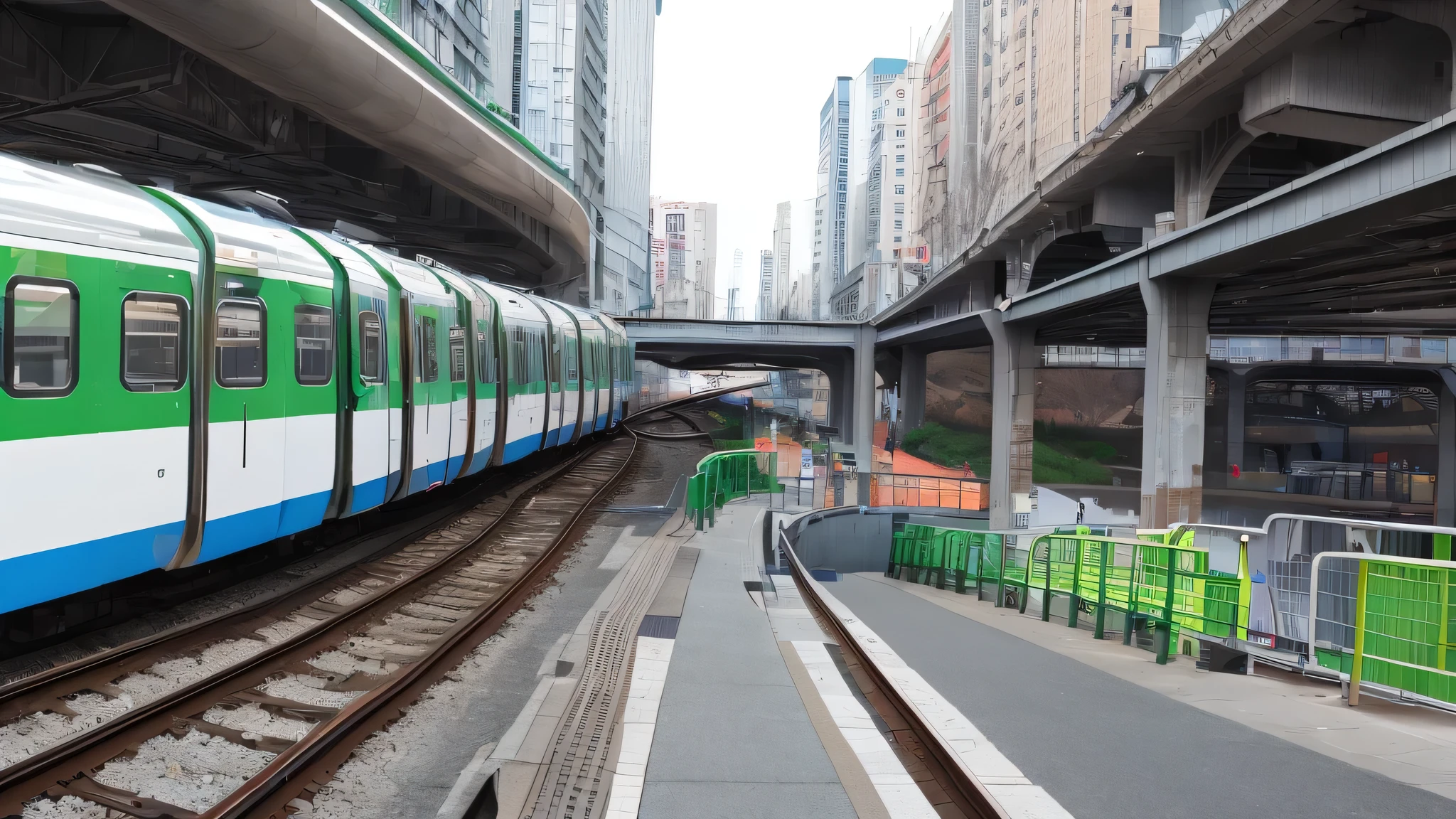 a subway runs through the city