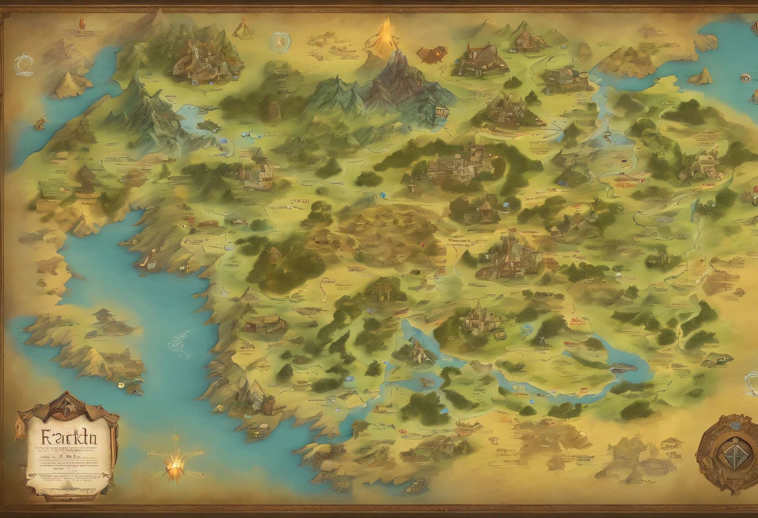 Tokkien world style map of Middle Earth, high qualiy, best qualityer