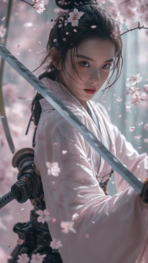 刀cherry blossoms,upper_body,One girl,arms,Black Hair,sword,flowerびら,cherry blossoms,Long Hair,Chinese clothing,Blurred,Hair Bun,hair ornaments,View your viewers,holding sword,Long sleeve,single Hair Bun,flower,
Outdoor,最high quality,masterpiece,figure,Very delicate and beautiful,CG,Unity,8k wallpaper,wonderful,In detail,masterpiece,Official Art,Very detailed CG Unity 8k wallpaper,Incredibly absurd,Large file size,Very detailed,High resolution,Very detailed,Beautiful detailed girl,Realistic,(masterpiece, 最high quality, high quality, High resolution, Very detailed),