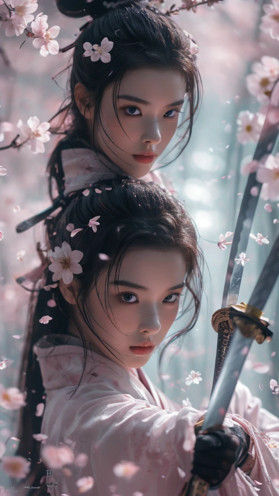 刀cherry blossoms,upper_body,One girl,arms,Black Hair,sword,flowerびら,cherry blossoms,Long Hair,Chinese clothing,Blurred,Hair Bun,hair ornaments,View your viewers,holding sword,Long sleeve,single Hair Bun,flower,
Outdoor,最high quality,masterpiece,figure,Very delicate and beautiful,CG,Unity,8k wallpaper,wonderful,In detail,masterpiece,Official Art,Very detailed CG Unity 8k wallpaper,Incredibly absurd,Large file size,Very detailed,High resolution,Very detailed,Beautiful detailed girl,Realistic,(masterpiece, 最high quality, high quality, High resolution, Very detailed),