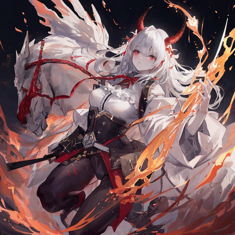 ((Highest quality,8k,Absurd Resolution,16K, masterpiece: 1.3))Challenge the giant demon,The devil behind,Stand up brave, Body scars, Showdown,There is a look of determination and pain on his face.., Surrounded by a heroic aura, warrior, 32K, strongest,Presence,style,fog,Unique Design,One and only,Great composition,One Scene,Description of the whole body,Studio Lighting,Ultra Wide Angle,Fantasy,Original elements,Dynamic Angle,symbol,Dynamic Lighting,Professional Color Grading,creative,Extremely detailed,Glow effect,Hyperrealistic,8K Ultra HD, HDR,Unique Design,One and only,A magnificent composition,One Scene,アニメstyle,Studio Lighting,Ultra Wide Angle,Original elements,Detailed texture,Full body description,Dynamic Angles,Symbolism,Dynamic Lighting,Professional Color Grading,original,Extreme detail,Glow effect