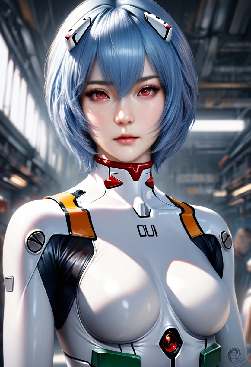 animetoreal,soft light, masterpiece, best quality,high quality,delicate face, realistic,photorealistic,1girl,
Ayanami Rei,white bodysuit,red eyes,pilot suit,short hair,blue hair,bangs,interface headset,turtleneck,hair between eyes