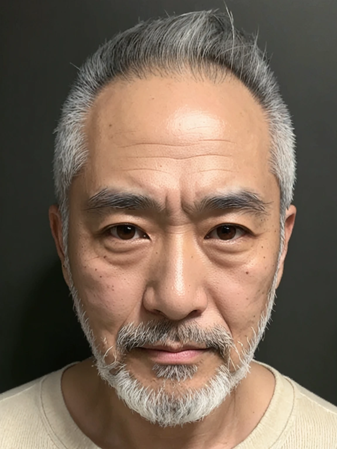 Close-up of a man with a beard and a sweater, Asian Man, Asian Face, Filmed in the early 2020s, Male face and bust, George Kamitani, hiroaki samura, tetsuo hara, front, naoki ikushima, Male face, Asian Man, daisuke tsutsumi, Man's face