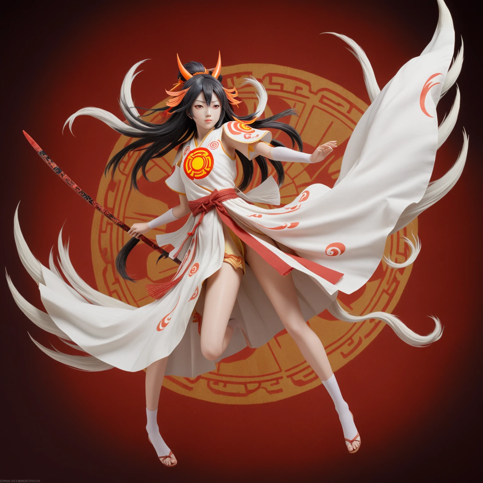 Amaterasu Omikami,High resolution, masterpiece, Highest quality